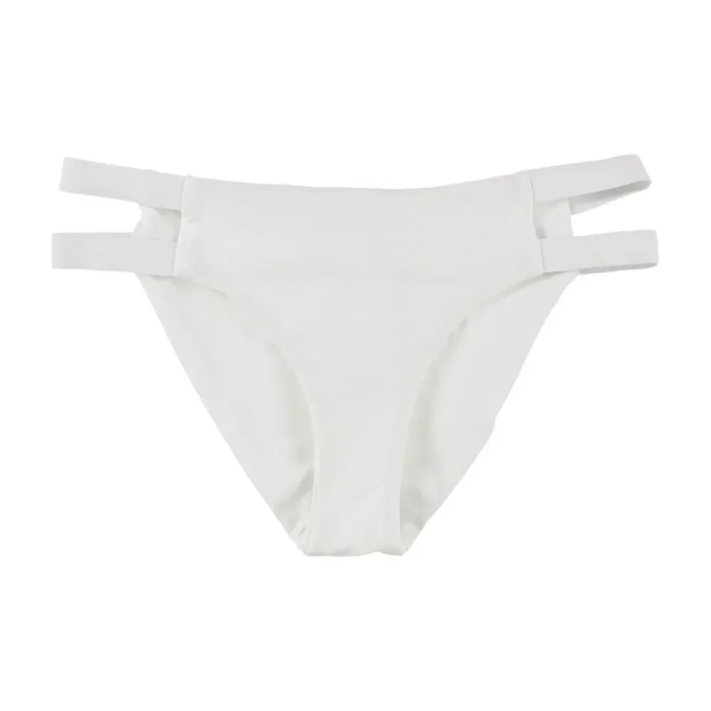 Tavik Womens Chloe Side Strap Bikini Swim Bottom, White, M, DM - Picture 1 of 3